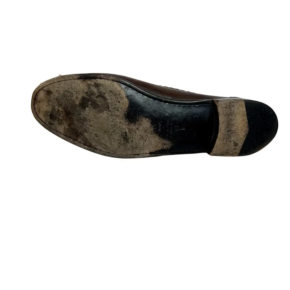 Zelli Brown Textured Leather Tassel Loafers – Size 13M (Made in Italy)